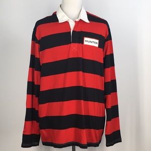 Hunter Mens Polo Shirt Size 2XL Red